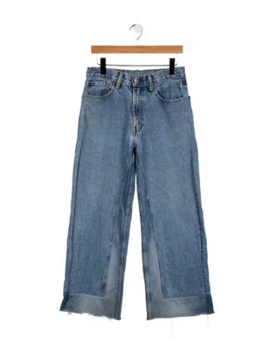 Pre-owned B Sides High-rise Wide Leg Jeans In Blue