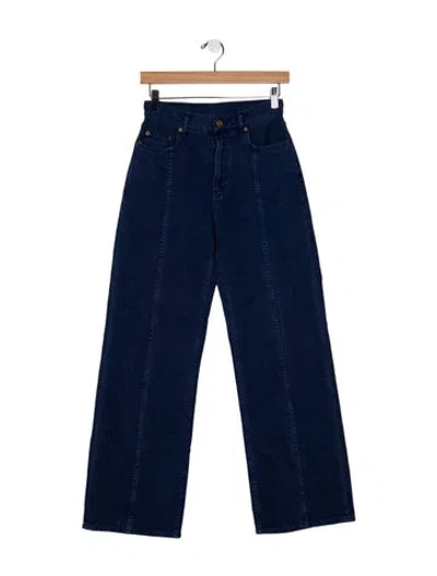 Pre-owned B Sides High-rise Wide Leg Jeans In Blue