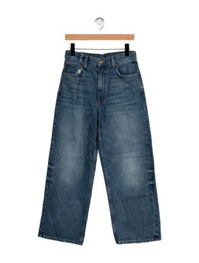 Pre-owned B Sides High-rise Wide Leg Jeans In Blue