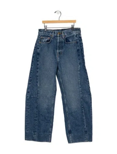 Pre-owned B Sides High-rise Wide Leg Jeans In Blue
