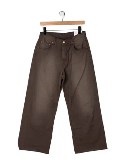 Pre-owned B Sides High-rise Wide Leg Jeans In Brown