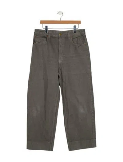 Pre-owned B Sides High-rise Wide Leg Jeans In Gray