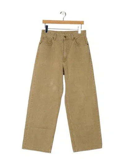 Pre-owned B Sides High-rise Wide Leg Jeans In Neutral
