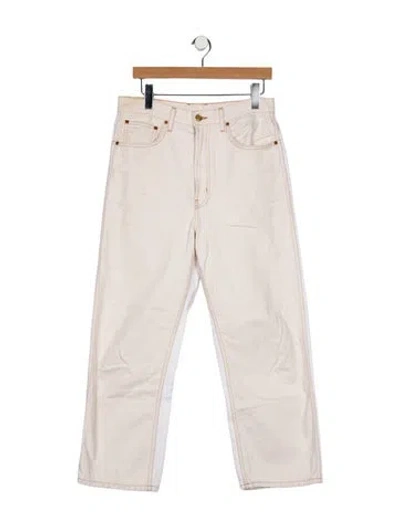 Pre-owned B Sides High-rise Wide Leg Jeans In Neutral