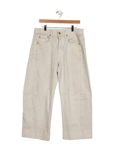 Pre-owned B Sides High-rise Wide Leg Jeans In Neutral
