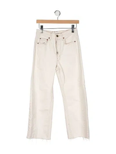 Pre-owned B Sides High-rise Wide Leg Jeans In Neutral