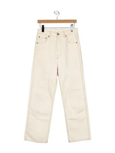 Pre-owned B Sides High-rise Wide Leg Jeans In Neutral
