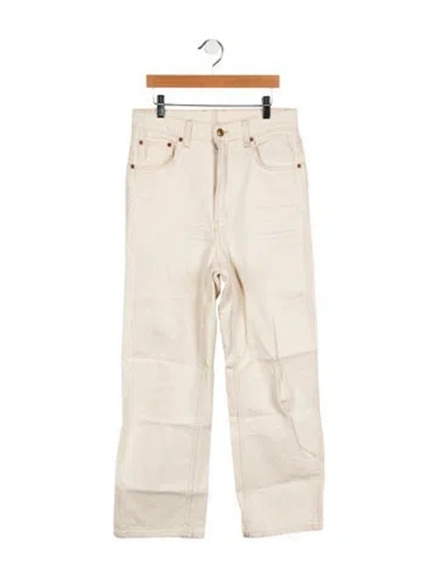 Pre-owned B Sides High-rise Wide Leg Jeans In Neutral