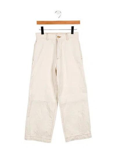 Pre-owned B Sides High-rise Wide Leg Jeans In Neutral