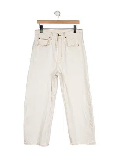Pre-owned B Sides High-rise Wide Leg Jeans In Neutral