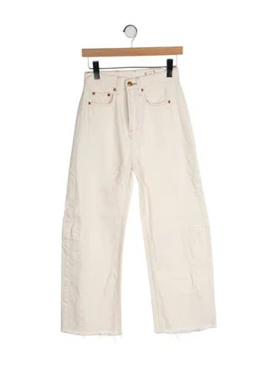 Pre-owned B Sides High-rise Wide Leg Jeans In Neutral