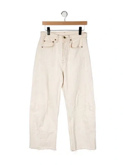 Pre-owned B Sides High-rise Wide Leg Jeans In Neutral