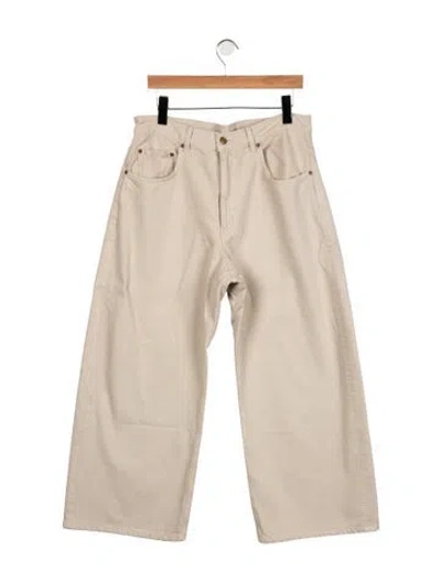 Pre-owned B Sides High-rise Wide Leg Jeans In Neutrals