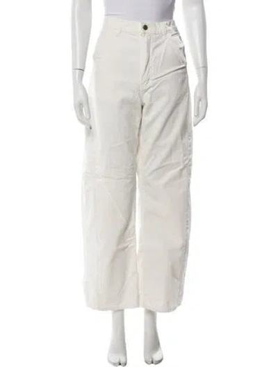 Pre-owned B Sides High-rise Wide Leg Jeans In Neutrals