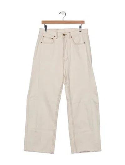 Pre-owned B Sides High-rise Wide Leg Jeans In Neutrals