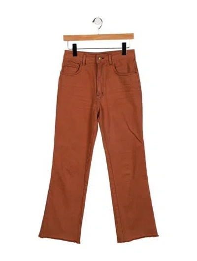 Pre-owned B Sides High-rise Wide Leg Jeans In Orange