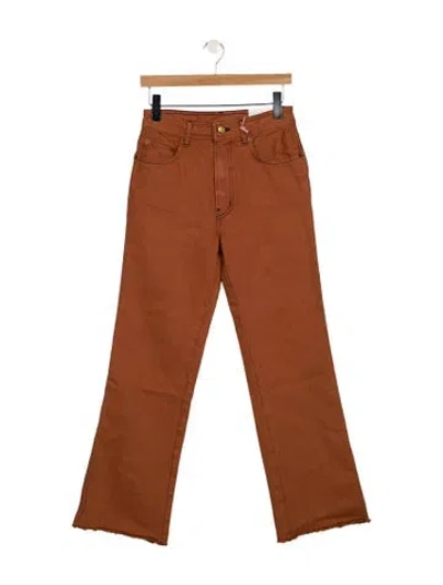 Pre-owned B Sides High-rise Wide Leg Jeans W/ Tags In Brown