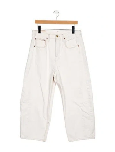 Pre-owned B Sides High-rise Wide Leg Jeans In White