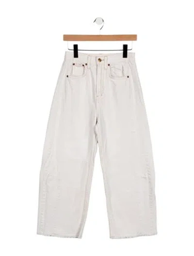 Pre-owned B Sides High-rise Wide Leg Jeans In White