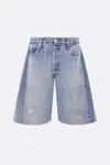 B Sides Paint-splatter Frayed Shorts