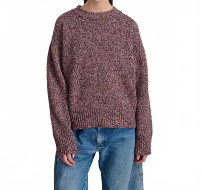 B Sides Lambswool Crew Sweater In Etowah Twist In Purple
