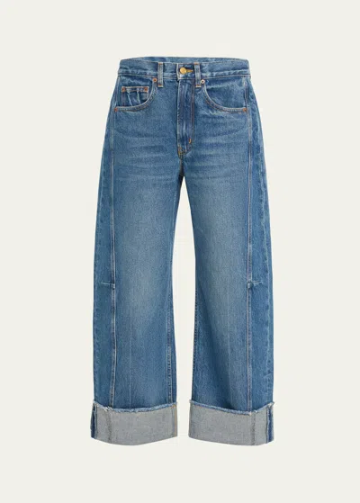 B Sides Lasso Relaxed Cuffed Jeans In Blue