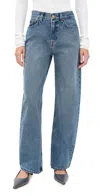 B Sides Leroy Mid Relaxed Bow Jeans Merce Sunfade In Blue