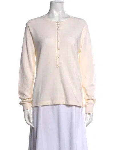 Pre-owned B Sides Merino Wool Crew Neck Sweater In Neutrals