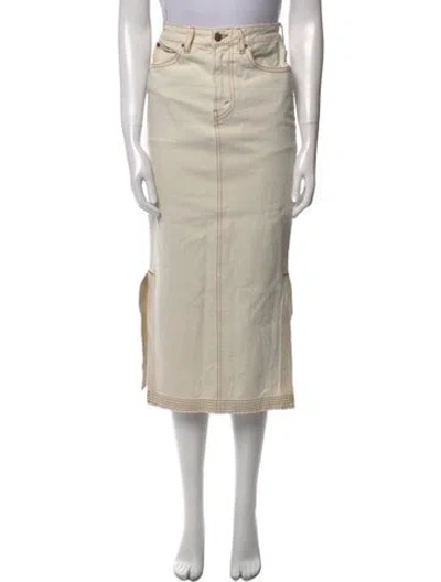 Pre-owned B Sides Midi Length Skirt In Neutral