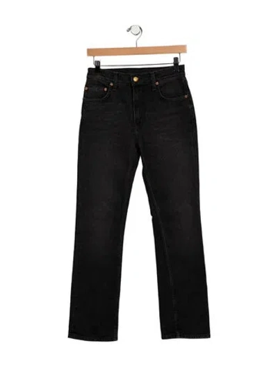 Pre-owned B Sides Mid-rise Straight Leg Jeans In Black