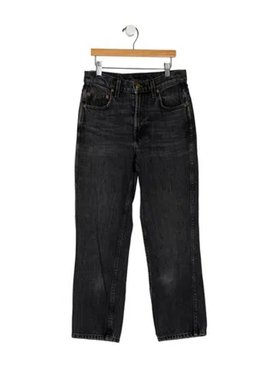 Pre-owned B Sides Mid-rise Straight Leg Jeans In Black