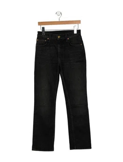 Pre-owned B Sides Mid-rise Straight Leg Jeans In Black