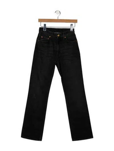 Pre-owned B Sides Mid-rise Straight Leg Jeans In Black