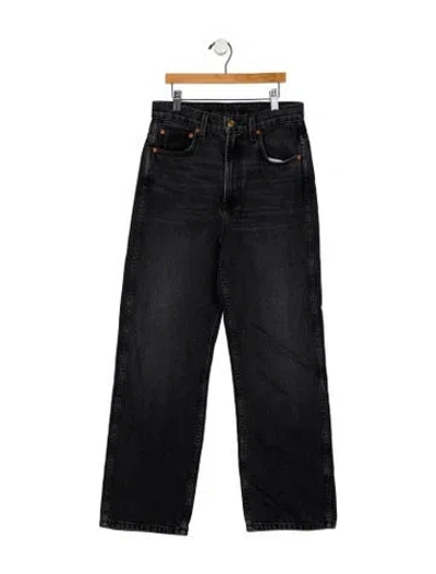 Pre-owned B Sides Mid-rise Straight Leg Jeans In Black