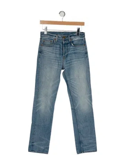 Pre-owned B Sides Mid-rise Straight Leg Jeans In Blue