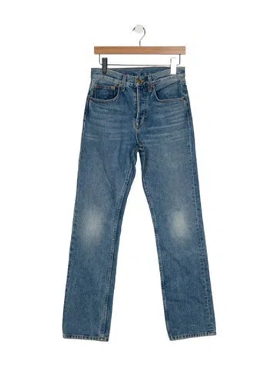 Pre-owned B Sides Mid-rise Straight Leg Jeans In Blue