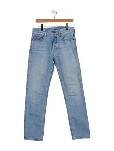 Pre-owned B Sides Mid-rise Straight Leg Jeans In Blue