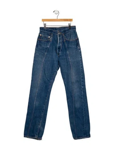 Pre-owned B Sides Mid-rise Straight Leg Jeans In Blue