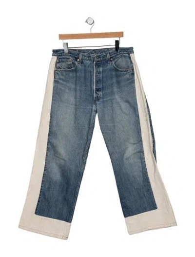 Pre-owned B Sides Mid-rise Straight Leg Jeans In Blue