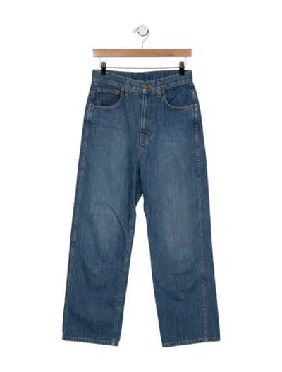 Pre-owned B Sides Mid-rise Straight Leg Jeans In Blue