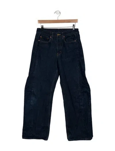 Pre-owned B Sides Mid-rise Straight Leg Jeans In Blue