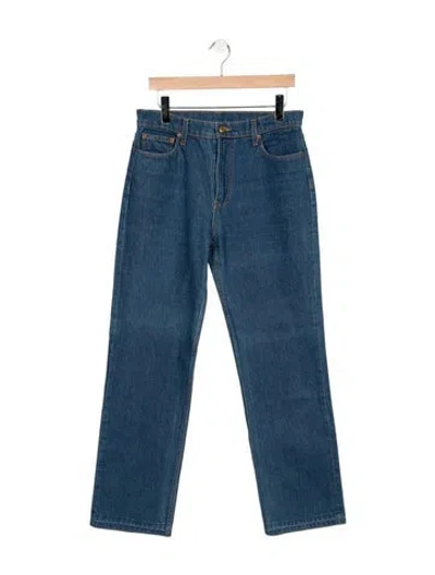 Pre-owned B Sides Mid-rise Straight Leg Jeans In Blue