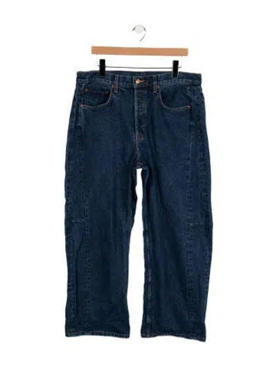 Pre-owned B Sides Mid-rise Straight Leg Jeans In Blue