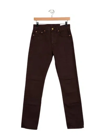 Pre-owned B Sides Mid-rise Straight Leg Jeans In Brown