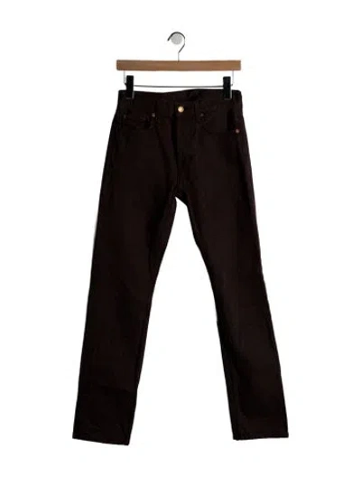 Pre-owned B Sides Mid-rise Straight Leg Jeans In Brown