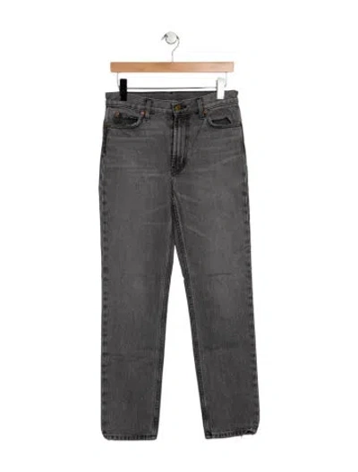 Pre-owned B Sides Mid-rise Straight Leg Jeans In Gray