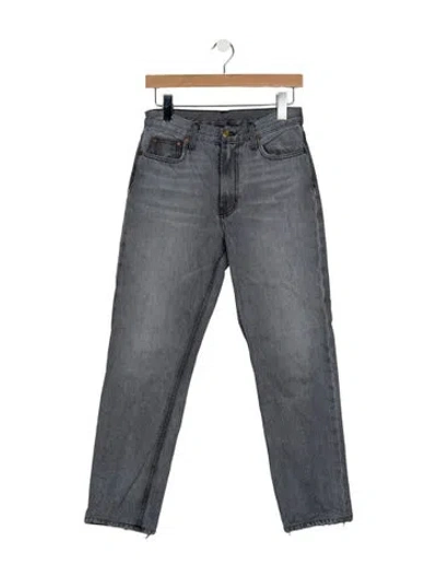 Pre-owned B Sides Mid-rise Straight Leg Jeans In Gray