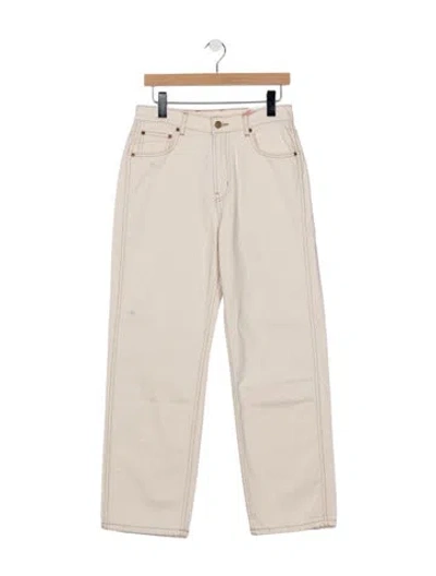 Pre-owned B Sides Mid-rise Straight Leg Jeans In Neutrals
