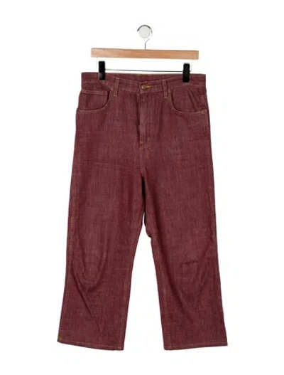 Pre-owned B Sides Mid-rise Straight Leg Jeans In Red