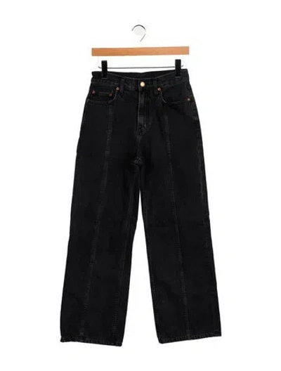Pre-owned B Sides Mid-rise Wide Leg Jeans In Black